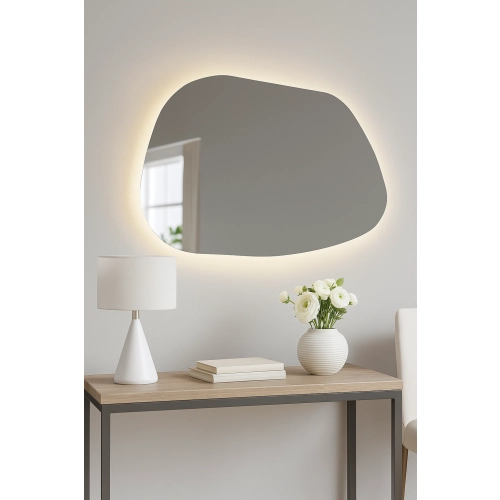 Lustro o organicznym kształcie z podświetleniem - BAZALT LED